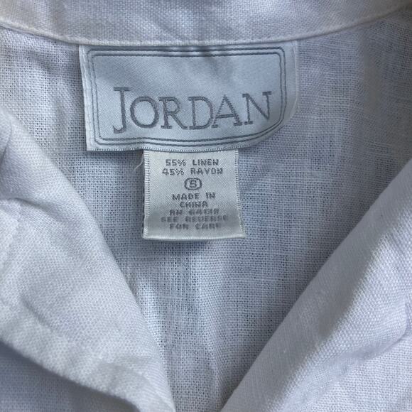 Floral embroidered top black and white button up, boho chic bohemian hippie - Picture 7 of 7